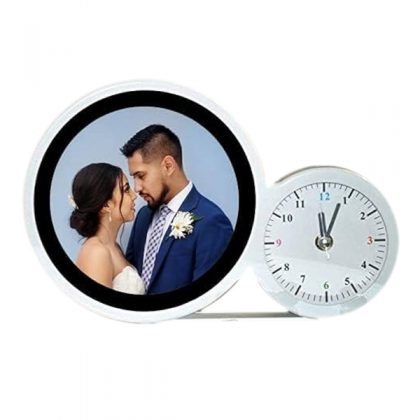 Round Magic Mirror with Clock